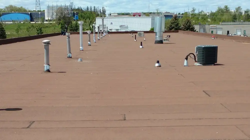 Completed SBS modified bitumen roof system